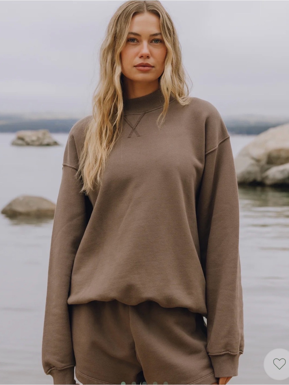 Daily Drills Oversized Heavyweight Vintage Crew Mocha